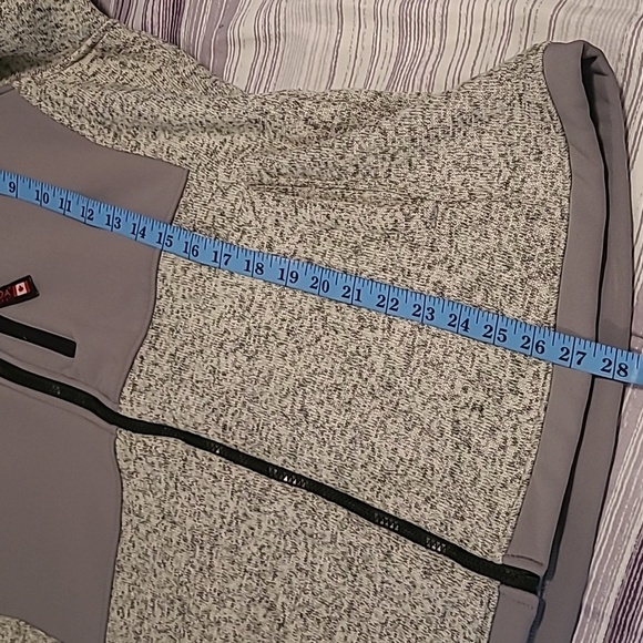 Canada WeatherGear Wmns Plus 1X Gray Fleece Hooded Jacket Warm Fall Winter - Picture 15 of 16